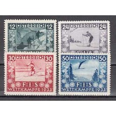 Austria - Correo 1933 Yvert 426/9 ** Mnh Deportes