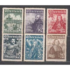 Austria - Correo 1933 Yvert 431/6 (*) Mng Religión