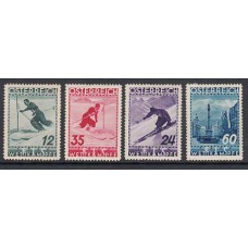 Austria - Correo 1936 Yvert 477/80 * Mh Deportes Ski