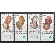 Israel - Correo 1977 Yvert 668/71 ** Mnh  Fauna conchas