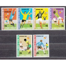 Santo Tomas y Principe - Correo Yvert 678/81+A 24/5 ** Mnh  Fauna fútbol