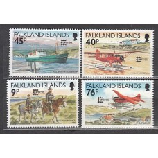 Falkland - Correo Yvert 681/4 ** Mnh Barco. Avión