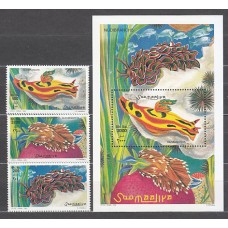 Somalia - Correo Yvert 693/5+Hb 62 ** Mnh  Fauna marina