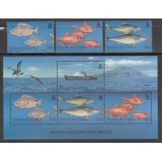 Tristan da Cunha - Correo Yvert 709/11+H 39 ** Mnh  Fauna