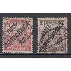 Checoslovaquia - Correo 1919 Yvert 100/1 usado  nº 101 con marquilla