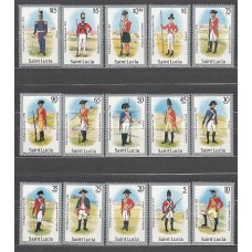 Santa Lucia - Correo Yvert 736/50 ** Mnh Uniformes militares