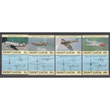 Santa Lucia - Correo Yvert 751/8 ** Mnh Aviones