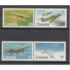 Canada - Correo 1980 Yvert 752/5 ** Mnh Aviones