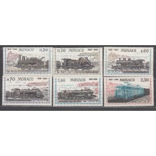 Monaco - Correo 1968 Yvert 752/7 ** Mnh   Trenes