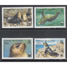 Tristan da Cunha - Correo Yvert 757/60 ** Mnh  Fauna