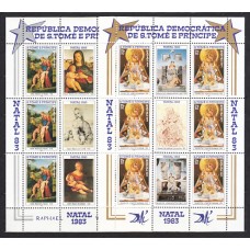 Santo Tomas y Principe - Correo Yvert 764/5 Minipliego ** Mnh   Navidad