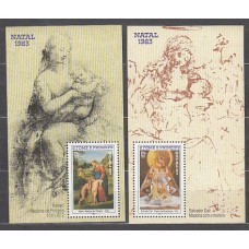 Santo Tomas y Principe - Correo Yvert 764/5 - 2 hojitas ** Mnh  Navidad