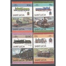 Santa Lucia - Correo Yvert 763/70 ** Mnh Trenes