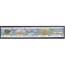 Tristan da Cunha - Correo Yvert 779/83 ** Mnh  Fauna y flora