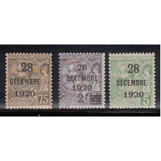 Monaco - Correo 1921 Yvert 48/50 ** Mnh