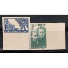 Monaco - Correo 1938 Yvert 167/8 Borde de hoja sin dentar (*) Mng