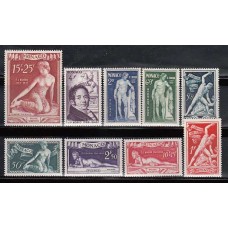 Monaco - Correo 1948 Yvert 314/8+A28/31 ** Mnh   Esculturas de J. Bosio