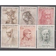 Monaco - Correo 1969 Yvert 799/804 ** Mnh    Pinturas de Leonardo da Vinci