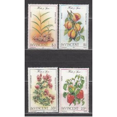 San Vicente - Correo Yvert 808/11 ** Mnh Flores