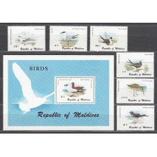 Maldives - Correo Yvert 814/9+H.65 ** Mnh  Fauna aves