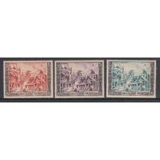 Laos - Correo 1954 Yvert 28/9+A.13 * Mh