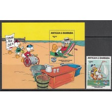 Antigua Correo Yvert 819+Hb 90 ** Mnh Navidad Walt Disney