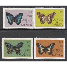 Antigua Correo Yvert 824/7 ** Mnh Fauna mariposas