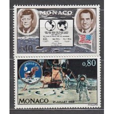 Monaco - Correo 1970 Yvert 829/30 ** Mnh   Apolo XI