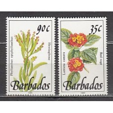 Barbados - Correo 1992 Yvert 829/30 ** Mnh Flores