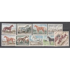 Monaco - Correo 1970 Yvert 831/8+A95 ** Mnh   Fauna caballos