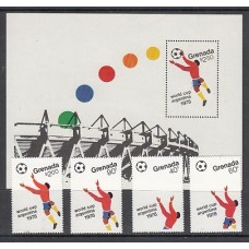 Grenada - Correo 1978 Yvert 834/7+H.75 ** Mnh Deportes fútboll