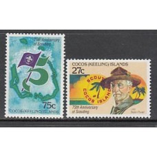 Cocos - Correo Yvert 84/5 ** Mnh Scouts