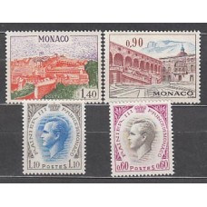 Monaco - Correo 1971 Yvert 847/50 ** Mnh   Rainiero III y Palacio