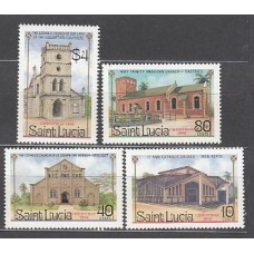 Santa Lucia - Correo Yvert 848/851 ** Mnh Navidad iglesias