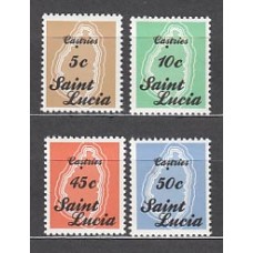 Santa Lucia - Correo Yvert 852/5 ** Mnh  Mapa