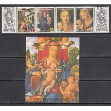 Santo Tomas y Principe - Correo Yvert 857/60+Hb 50 ** Mnh   Navidad. Pinturas