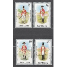 Santa Lucia - Correo Yvert 860/3 ** Mnh Uniformes militares