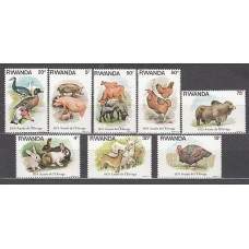 Ruanda - Correo Yvert 860/7 ** Mnh  Fauna