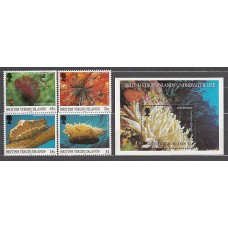 Virgenes - Correo Yvert 865/8+Hb 95 ** Mnh  Fauna marina