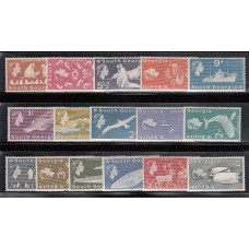 Falkland - Georgia del Sur Correo Yvert 9/24 ** Mnh Fauna