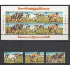 Nueva Zelanda - Correo 1984 Yvert 876/8+H,50 ** Mnh Fauna