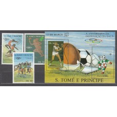 Santo Tomas y Principe - Correo Yvert 881/3+Hb 51 ** Mnh  Deportes