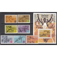 Grenada-Grenadines - Correo Yvert 89/95+H.14 ** Mnh Deportes