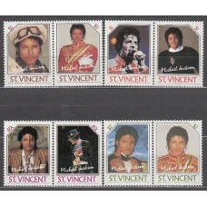 San Vicente - Correo Yvert 890/7 ** Mnh Michael Jackson música