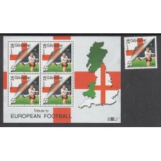 Gibraltar - Correo 2000 Yvert 910+H.39 ** Mnh Deportes fútbol