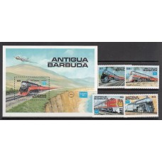 Antigua Correo Yvert 912/15+Hb 110 ** Mnh Trenes