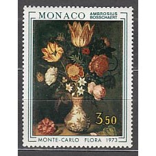 Monaco - Correo 1973 Yvert 916 ** Mnh   Pintura flores