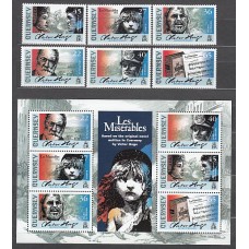 Guernsey - Correo 2002 Yvert 923/28+H.46 ** Mnh Victor Hugo