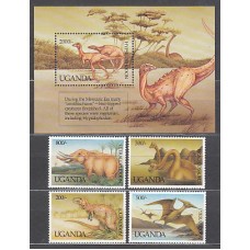 Uganda - Correo Yvert 937/40+H 167 ** Mnh  Cirámicas