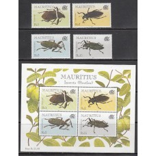 Mauricio - Correo Yvert 942/5+Hb 22 ** Mnh  Fauna insectos